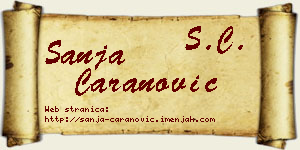 Sanja Caranović vizit kartica